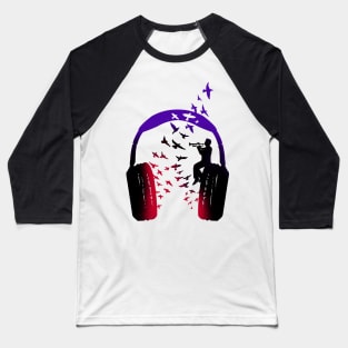 Headphone Music Trumpet Baseball T-Shirt